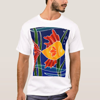 Batiqued Fisk T Shirt