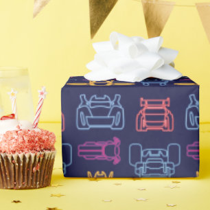 Batjul™ Neon-kontur Mönster Presentpapper