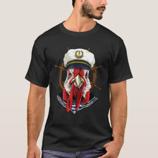 Båtkapten Kyckling Segelbåt Ägare Sjöman F T Shirt
