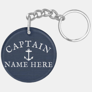 Båtkapten Namn Nautical Anchor Navy Blue