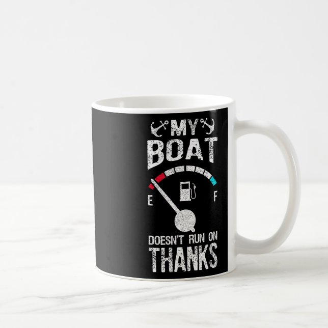 Båtkaptens kostym Min båt körs inte på Tack Kaffemugg (Höger)