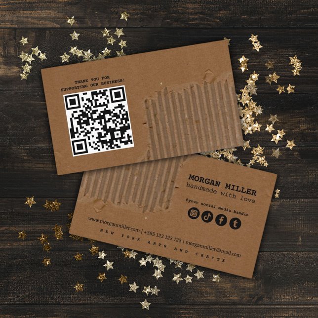 Båtkartong Rippad Papper Vintage Visitkort (Skapare uppladdad)