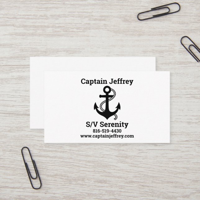 Båtkort för segelentusiasten visitkort (Fram/Back In Situ)