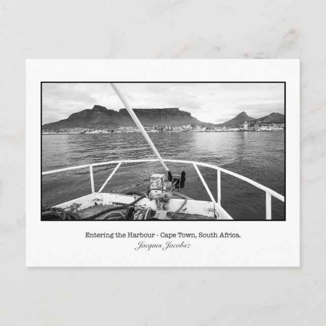 Båtkort som förs in i Bord Bay Vykort (Framsida)