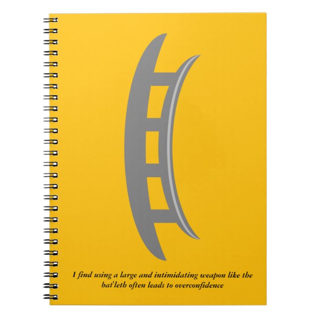Bat'leth Spiral Notebook Anteckningsbok (Framsidan)