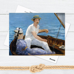 Båtliv landskapsbild Edouard Manet Vykort