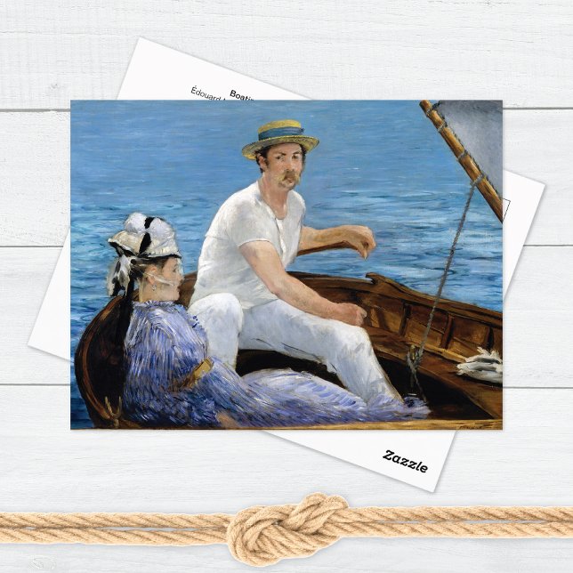 Båtliv landskapsbild Edouard Manet Vykort (Skapare uppladdad)