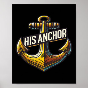 Båtliv Make Husbonde Hans Ankar Kvinnor Matchande Poster