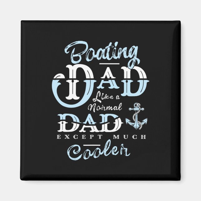 Båtliv Papa Presenter För Pappa Fars Dag Båt Man  Magnet (Framsidan)