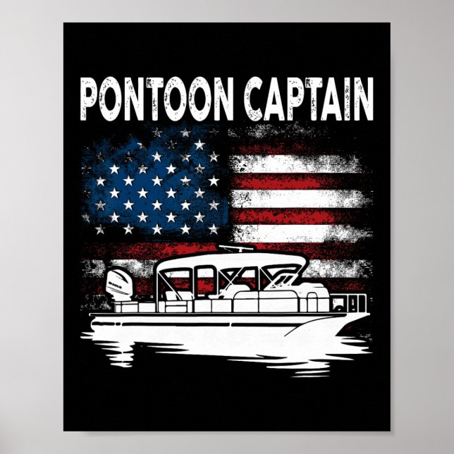 Båtliv Pontonkapten 4:e juli Pontonbåt  Poster (Framsidan)