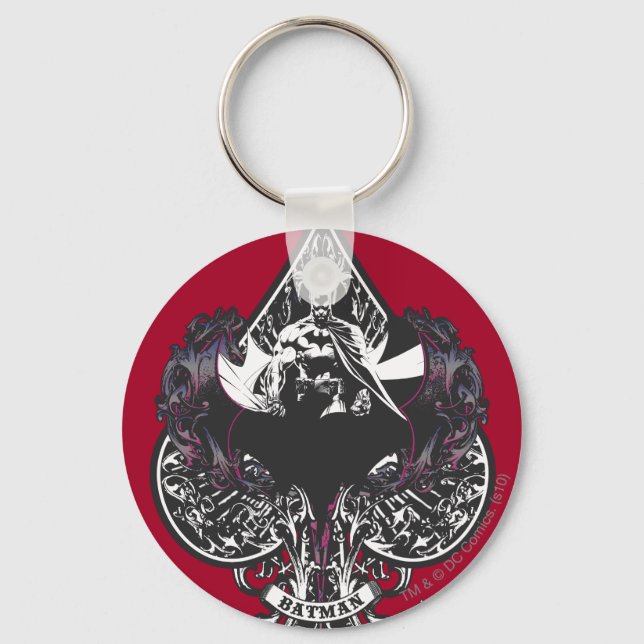 Batman Ace of Spaces Gothic Vapensköld Nyckelring (Framsida)