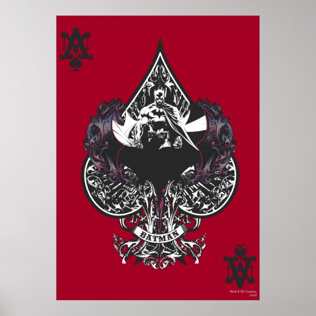 Batman Ace of Spaces Gothic Vapensköld Poster (Framsidan)
