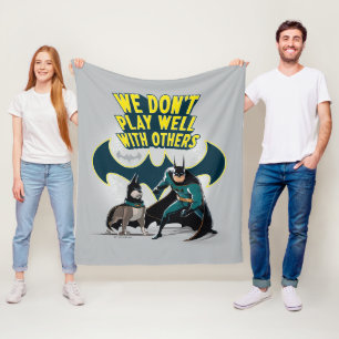 Batman & Ace - vi leker inte bra med andra Fleecefilt