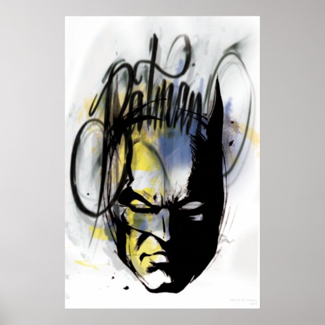 Batman Airbrush Porträtt Poster (Framsidan)