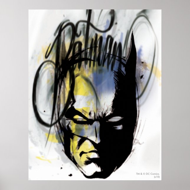 Batman Airbrush Porträtt Poster (Framsidan)