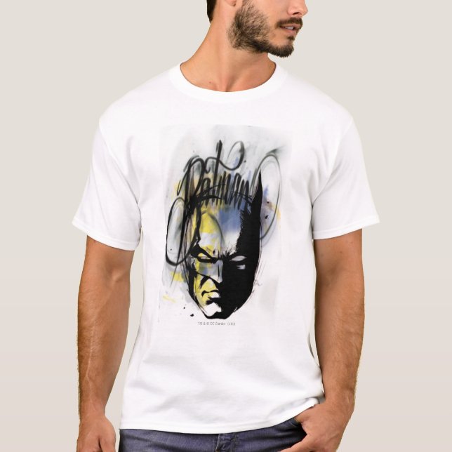 Batman Airbrush Porträtt Tee (Framsida)