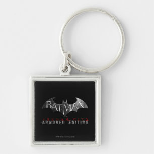 Batman: Arkham City Armored Edition K Fyrkantig Silverfärgad Nyckelring