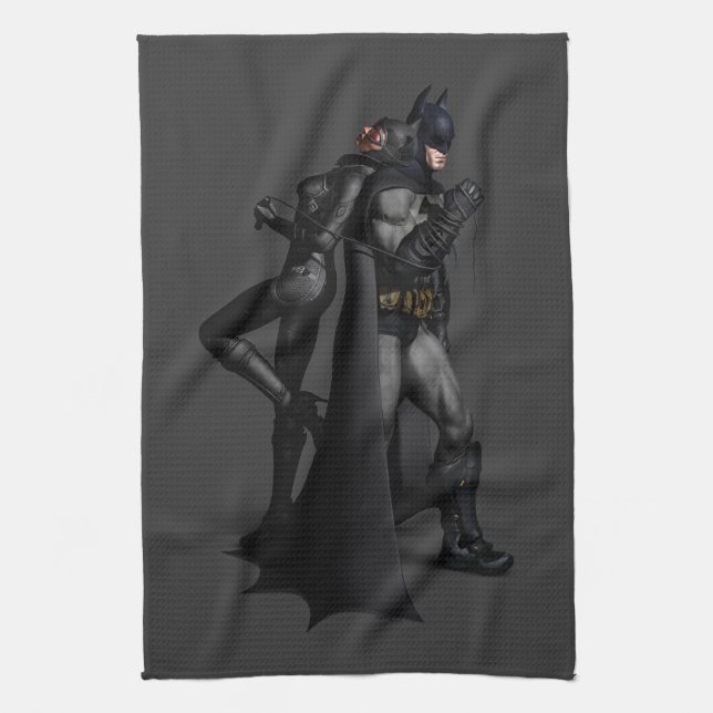 Batman Arkham City | Batman och Catshe Kökshandduk (Vertikal)
