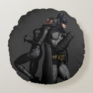 Batman Arkham City Batman och Catshe Rund Kudde