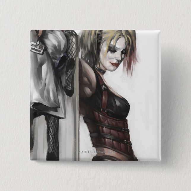 Batman Arkham City | Harley Quinn Illustration Knapp (Framsida)
