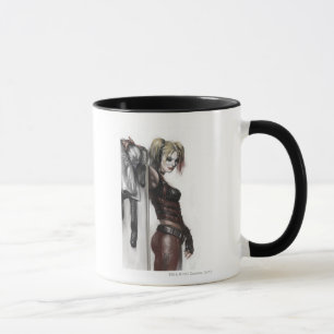 Batman Arkham City Harley Quinn Illustration Mugg