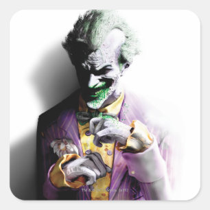 Batman Arkham City Joker Fyrkantigt Klistermärke