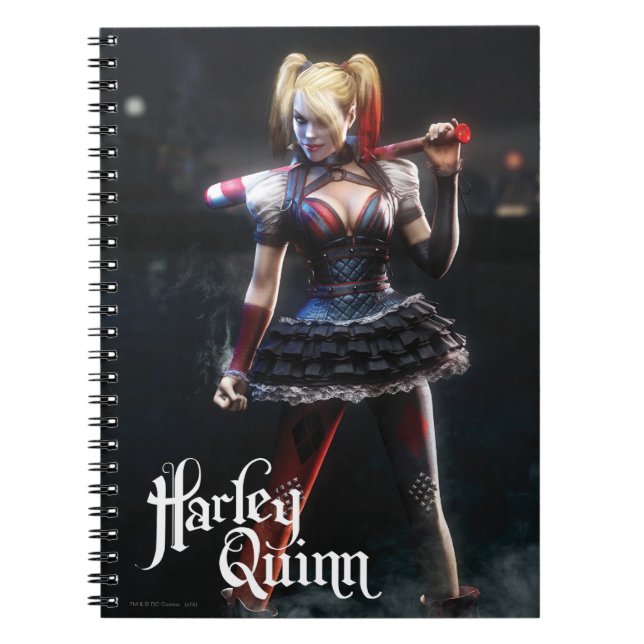 Batman Arkham Knight | Harley Quinn med Fladdermus Anteckningsbok Med Spiral (Framsidan)