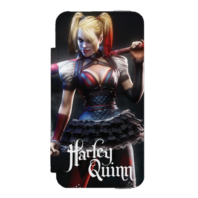 Batman Arkham Knight | Harley Quinn med Fladdermus Incipio iPhone Wallet Skal (Folio Framsidan)