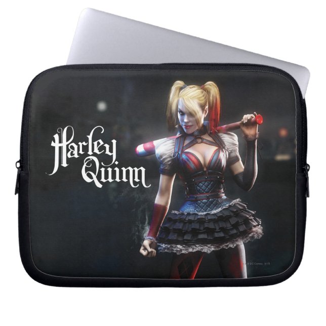 Batman Arkham Knight | Harley Quinn med Fladdermus Laptop Fodral (Framsidan)