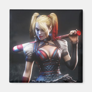 Batman Arkham Knight Harley Quinn med Fladdermus Magnet