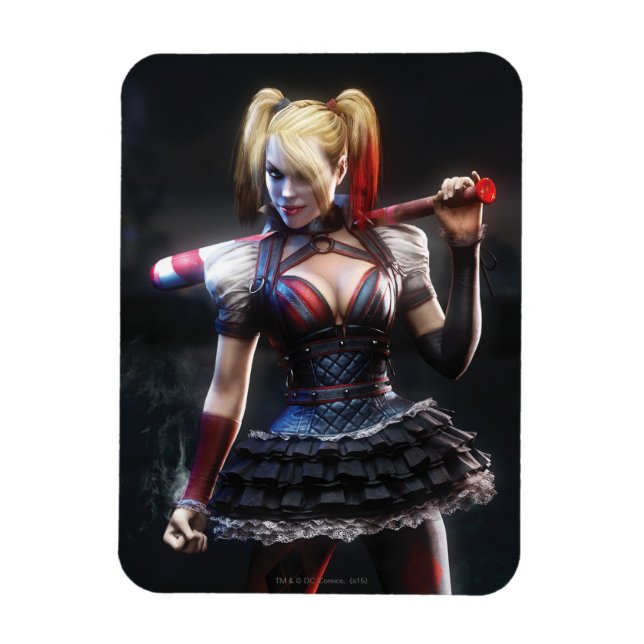 Batman Arkham Knight | Harley Quinn med Fladdermus Magnet (Vertikal)