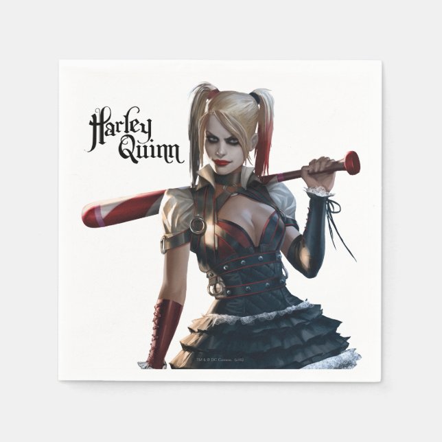 Batman Arkham Knight | Harley Quinn med Fladdermus Pappersservett (Framsidan)