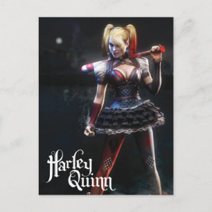 Batman Arkham Knight Harley Quinn med Fladdermus Vykort