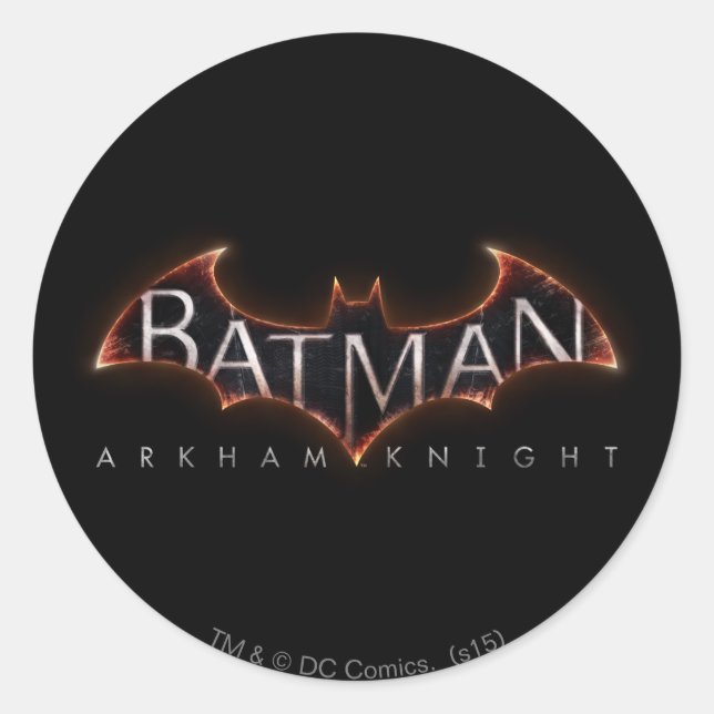 Batman Arkham Knight Logotyp Runt Klistermärke (Framsida)