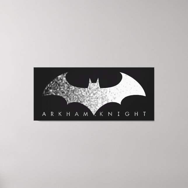 Batman Arkham Knight Pixel Logotyp Canvastryck (Framsida)