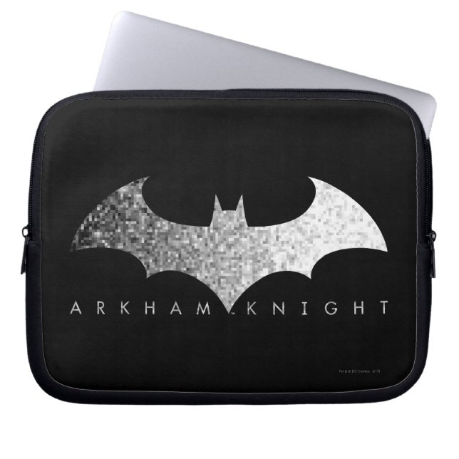 Batman Arkham Knight Pixel Logotyp Laptop Fodral (Framsidan)