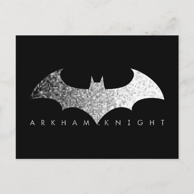 Batman Arkham Knight Pixel Logotyp Vykort (Framsida)