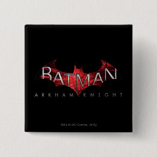 Batman Arkham Knight Red Logotyp Knapp