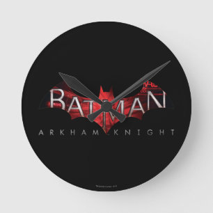 Batman Arkham Knight Red Logotyp Rund Klocka