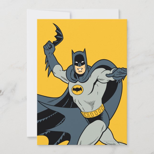 Batman Batarang Inbjudningar (Framsida)