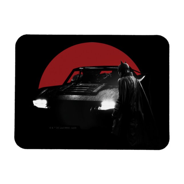 Batman & Batmobile Graphic Magnet (Horisontell)
