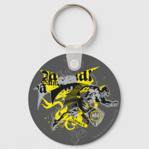 Batman Black and Gult Collage Nyckelring