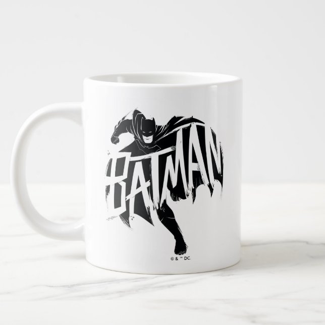 Batman Bläck Brush Namn Jumbo Mugg (Vänster)