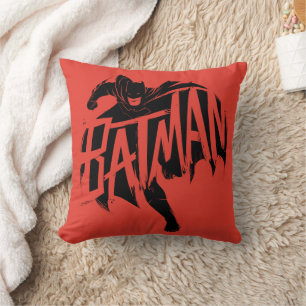 Batman Bläck Brush Namn Kudde