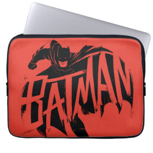 Batman Bläck Brush Namn Laptop Fodral