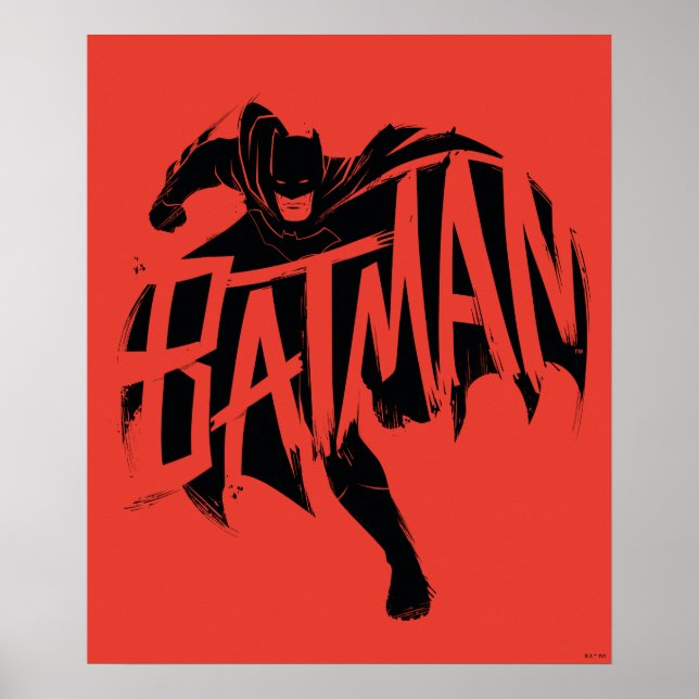Batman Bläck Brush Namn Poster (Framsidan)