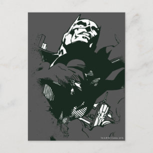 Batman Black & White Graffiti Stencil Vykort