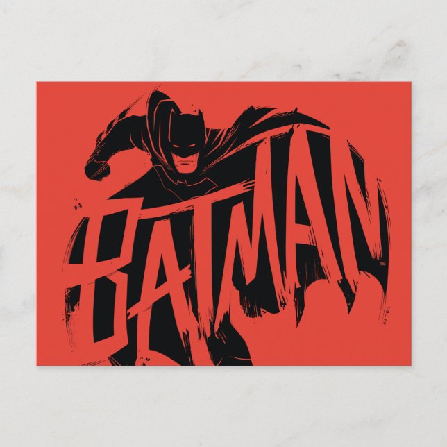 Batman Bläckpensel Namn Vykort (Framsida)