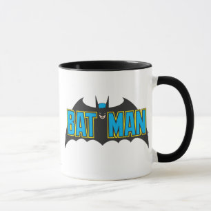 Batman Blåsvart Logotyp för Vintage Mugg