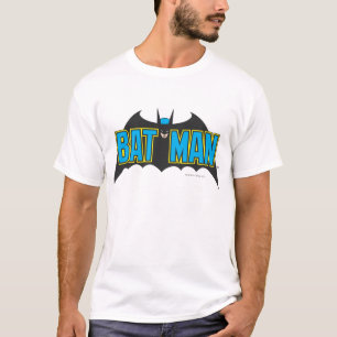 Batman Blåsvart Logotyp för Vintage Tee Shirt